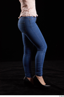 Rania  1 black high heels blue jeans dressed flexing…